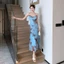 đầm nữ hoa body biển tiểu thư dáng dài trễ vai cúp ngực đầm xinh thiết kế hack dáng tiệc sinh nhật