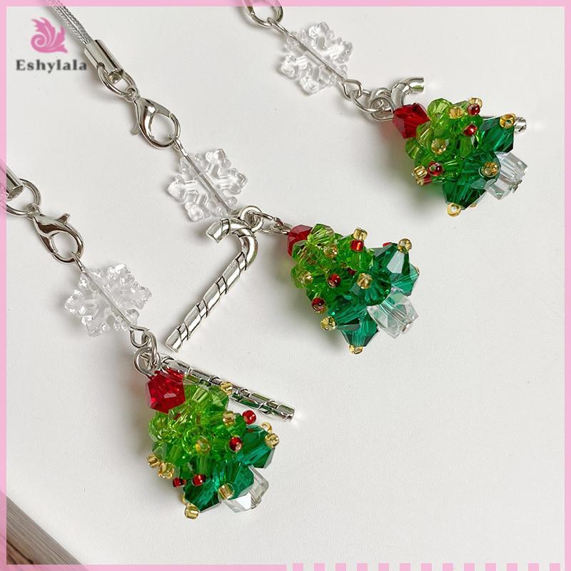 Y2K Móc khóa cây thông Noel hợp thời trang Ngôi sao dễ thương sel Móc khóa Mặt dây chuyền Ins Phong cách thẩm mỹ nữ tính Túi dây buộc điện thoại quyến rũ Quà tặng Giáng sinh [MỚI]