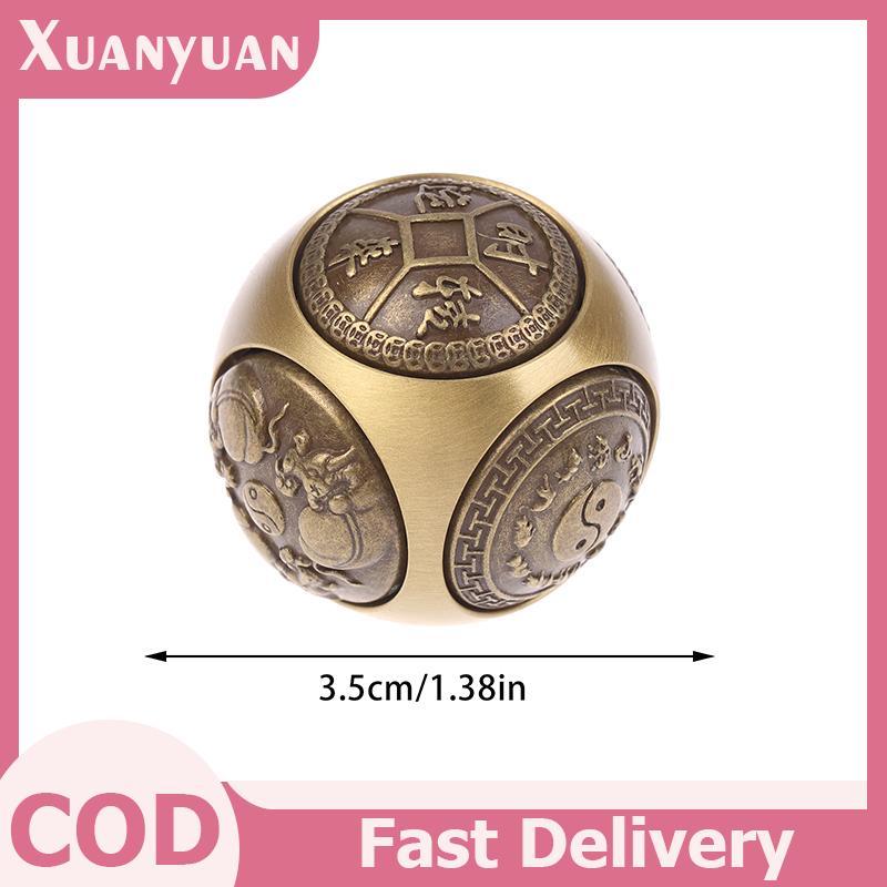 XUAN Sáu Mặt Bốn Phước Lành May Mắn Tiền Đồng Thau Giảm Căng Thẳng Khối Đàn Áp Đồ Chơi Thủ Công VN