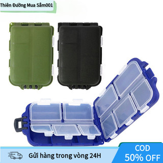 【COD】Bộ hộp mồi câu cá 10 ngăn chống thấm cao cấp, kèm khay phân loại rõ ràng, thuận tiện cho những chuyến câu dài ngày