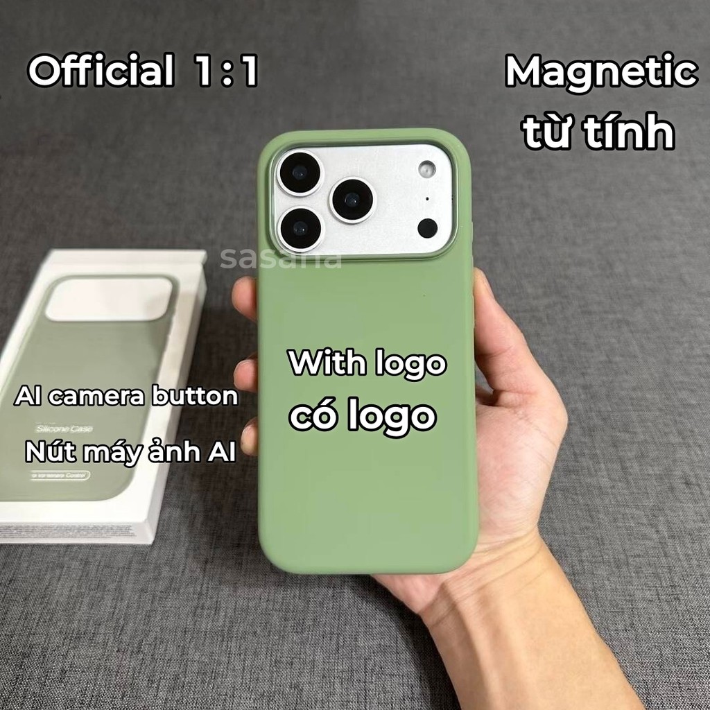 [Chất lượng hàng đầu chính thức 1: 1] Silicon lỏng từ tính cho iphone 17Pro Max / 17Pro / 17 / 17Air Vỏ điện thoại hoạt hình bật lên được trang bị nút điều khiển máy ảnh