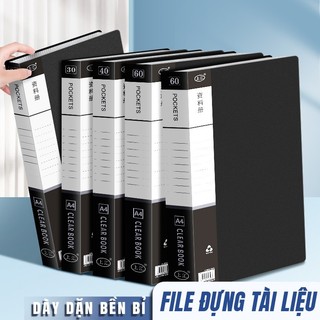 File lá đựng tài liệu A4 thiết kế cứng cáp - Bìa lá nhiều ngăn đựng hồ sơ đơn giản cho học sinh và dân văn phòng