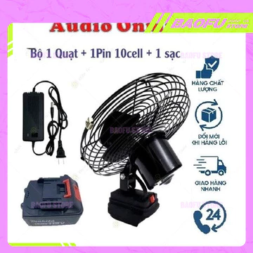 Quạt sạc,Quạt pin makita,Quạt Cầm Tay,Xoay được Quạt tích điện,10Cell,Kéo dài đến 2-8H