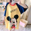 Váy Ngủ Nữ Mỏng Ngắn Tay Bộ Đồ Ngủ Hoạt Hình Dễ Thương Đầm Nữ Rời Không Bổ Sung Ngực @