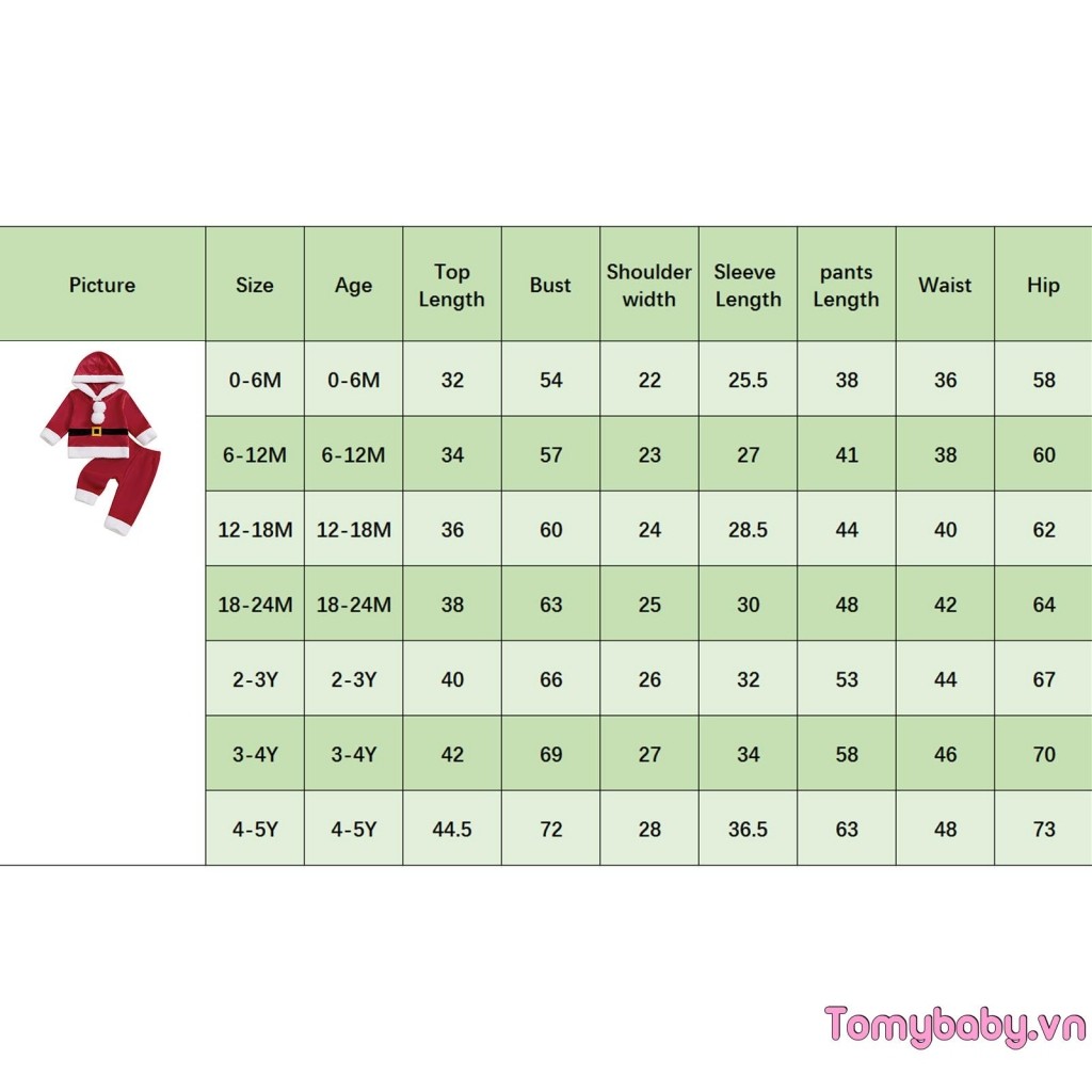 Bé Ông Già Noel Trang Phục Cho Bé Gái Bé Trai Dài Tay Có Mũ Trùm Đầu + Quần Trang Phục Giáng Sinh Trang Phục Hóa Trang