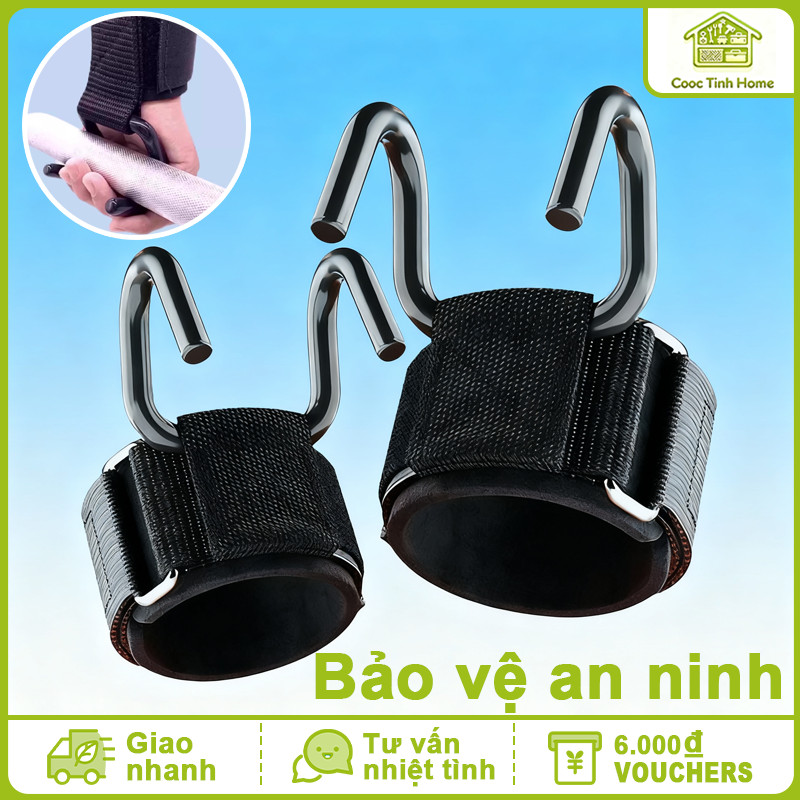 Dây Quấn Cổ Tay Có Móc Tập Gym – Hỗ Trợ Kéo Xà, Nâng Tạ, Bảo Vệ Lòng Bàn Tay Khi Tập Luyện Hiệu Quả