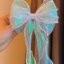 Voan nơ lụa ánh Galaxy uốn sóng, ruy băng voan cuộn 9mx4cm bó hoa, trang trí bánh, gói quà