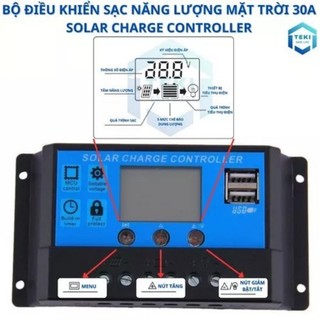 2025 Bộ điều khiển sạc pin năng lượng mặt trời PWM 10A 30A Solar Charge Controller