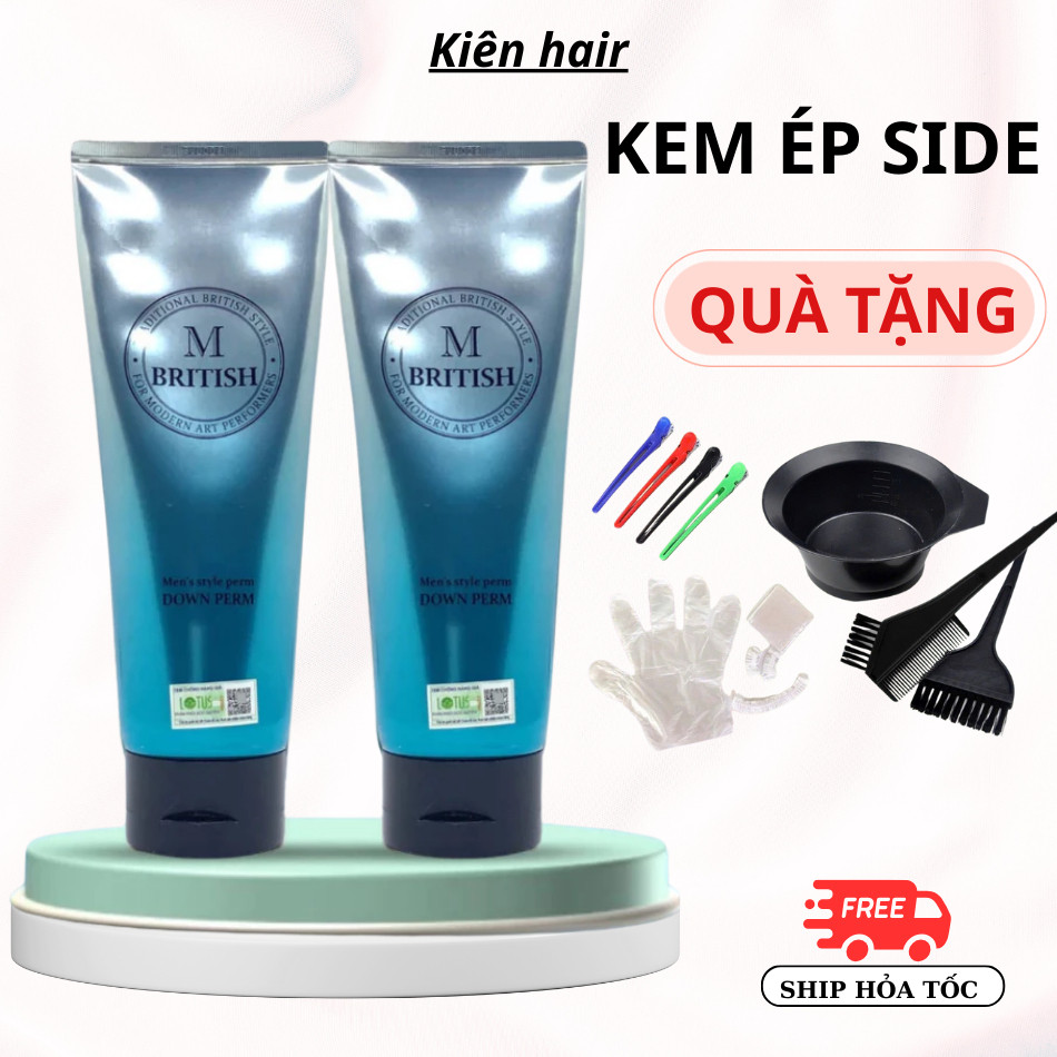 Thuốc ép Side tóc nam BRITISH M Men's Style Down Perm chuyên nghiệp chai 120gr | Trunghair