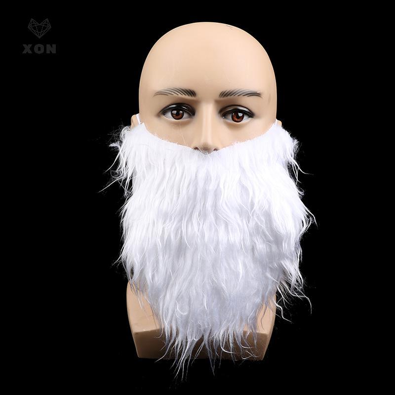 [XON] Đạo cụ dự tiệc Ông già Noel râu trắng giả Bộ râu trang trí tiệc Giáng sinh [Mina]