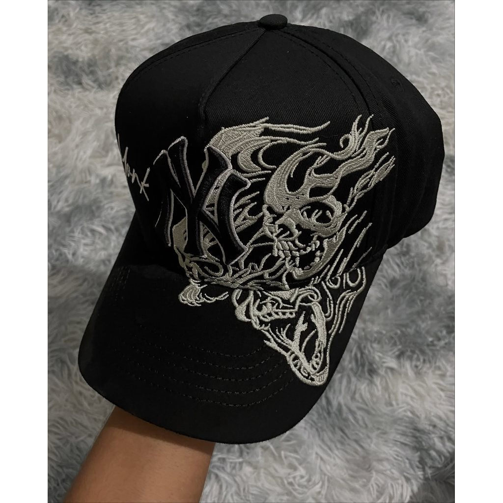 Mũ NY SKELETON DANDY Mái hiên cong Mũ Snapback có thể điều chỉnh được Chip N.F.C được thiết kế đặc biệt có thể quét