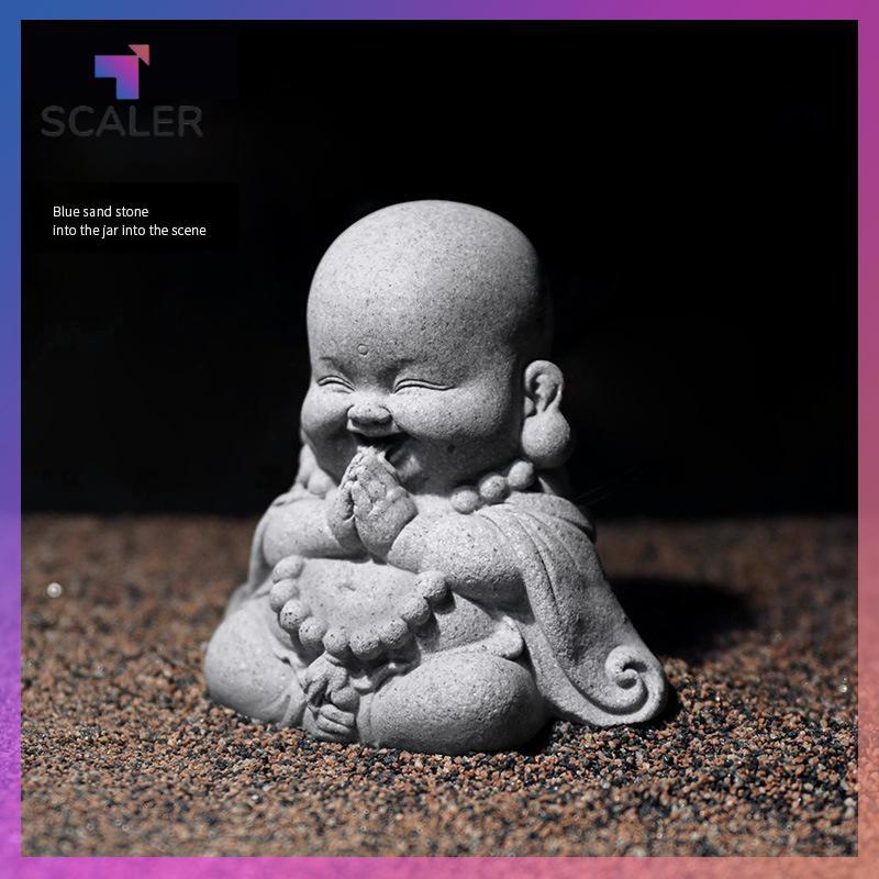 SCALER Lapis Lazuli Nhỏ Monk Mô Hình Đồ Trang Trí Linh Vật Để Bàn Trang Trí Đồ Trang Trí Sáng Tạo Micro-Landscape.