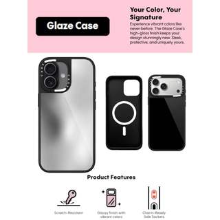 CASECASE X Ốp lưng bóng tối mờ chống trầy xước Vỏ kính hút từ tính cho IPhone 17 Air 16 15 14 Pro Max Plus Ốp lưng cứng có hộp khắc logo