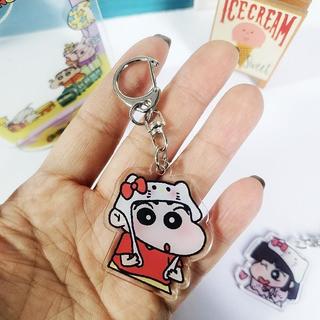 ‍Ganten‍Crayon Shin-chan Xiaoai móc khóa thích hợp móc khóa acrylic mặt dây chuyền cặp đôi bestie