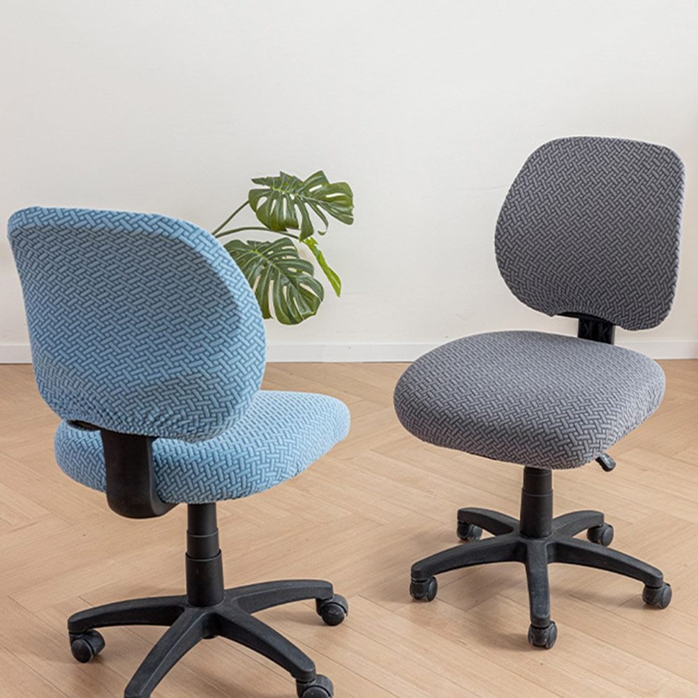 SIMPLEAID 2 Cái / bộ Vỏ bọc ghế văn phòng chia, Vỏ bọc ghế bành Jacquard chống bẩn co giãn đơn giản ​Thoáng khí​ Vỏ bọc ghế máy tính có thể tháo rời cho gia đình & văn phòng