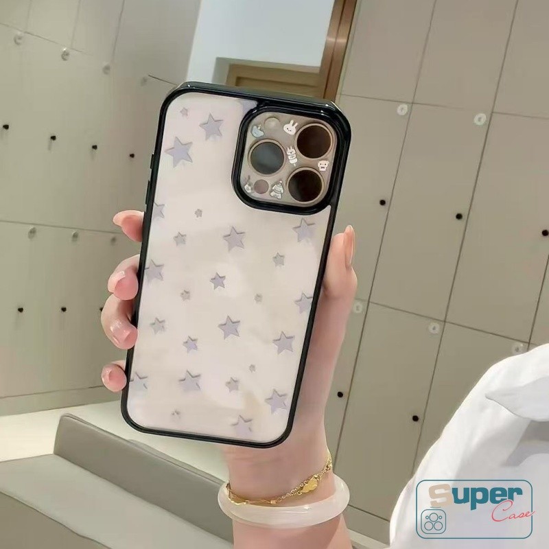 Ốp Lưng Tương Thích Cho iPhone 13 16 15 11 17 12 14 Pro Max Air 16 15 14 Plus Thời Trang Dễ Thương Ngôi Sao Thoáng Mát Chấm Bi Sọc Sang Trọng Acrylic Cover