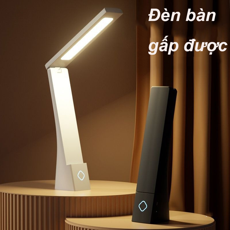 Đèn học để bàn LED chống cận, Đèn bảo vệ mắt cảm ứng thông minh, Dùng Học Tập Làm Việc, Ánh Sáng 3 Chế Độ, Sạc USB
