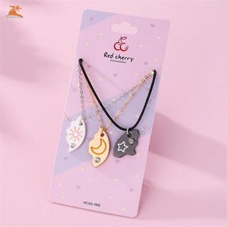 Bộ vòng cổ mặt dây chuyền Sun Moon Star - 3 món Trang sức cặp đôi tình bạn cho BFF