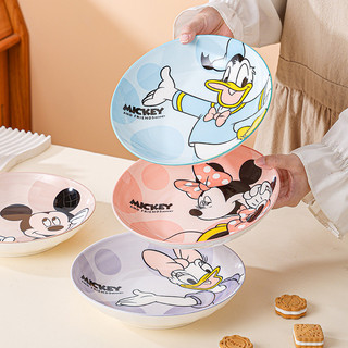 Bát đĩa gốm Mickey Disney Looney - Kích thước 20cm, hình tròn, thẩm mỹ cao, in underglaze, chịu nhiệt cao, dùng tại nhà