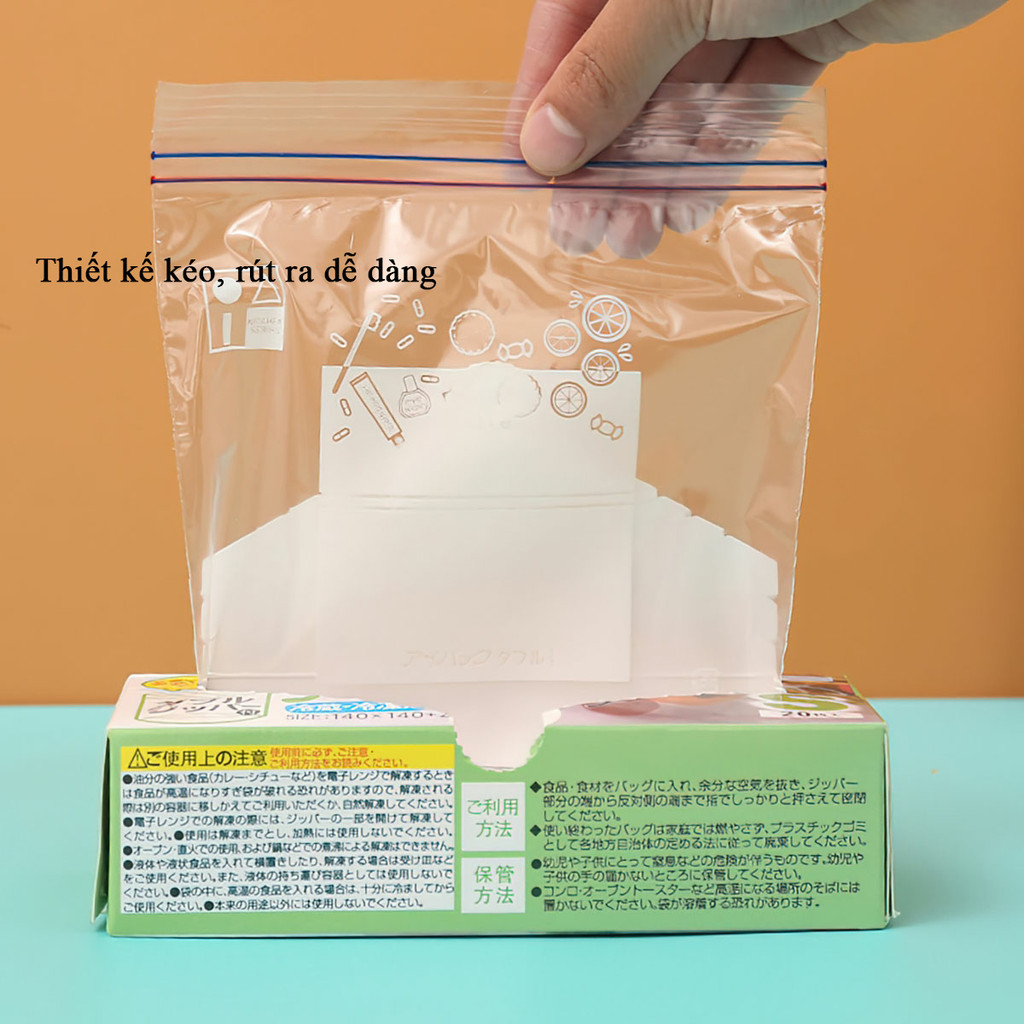 M6B7 hộp túi zíp zip đựng thực phẩm tái sử dụng nhiều lần trong tủ lạnh MALAN