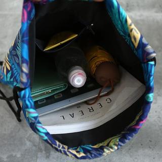Túi Dây Rút Ba Lô Dây Rút Nam Nữ Màu Trơn Canvas Ba Lô Túi Denim Đi Học Nữ