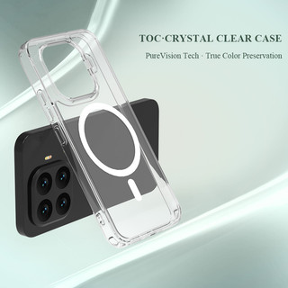 Lereach cho Xiaomi 17T Pro / 17T / 15T Pro / 15T Vỏ điện thoại từ tính, Acrylic + TPU, Vỏ sạc từ tính trong suốt chống sốc 4 tông màu