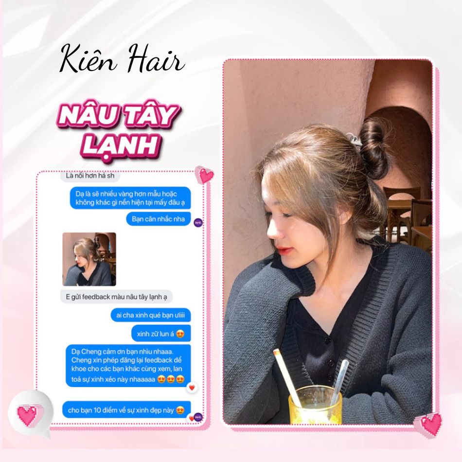 Thuốc Nhuộm Tóc Màu NÂU TÂY LẠNH Không Tẩy, lên từ nền đen, tặng kèm trợ nhuộm | Trunghair