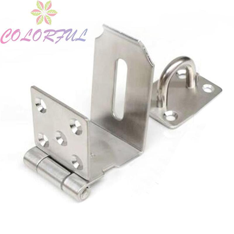 【COLORFUL】Hot Useful Brand New Door Padlock Plate Hasp Latch Lock 1 Set Security