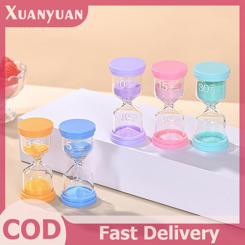 XUAN 1PC 3 / 5 / 10 / 15 / 30 Phút Cát Nhiều Màu Sắc Trẻ Em Kid Quà Tặng Cát Hẹn Giờ Kính Trang Trí Nhà Cửa Đồng Hồ Cát VN