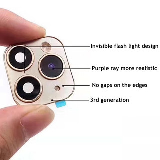 Ống kính nhôm kim loại sang trọng cho iPhone X XS Max XR Ống kính máy ảnh Thay đổi thứ hai 11 Pro Max 12 Bảo vệ ống kính máy ảnh