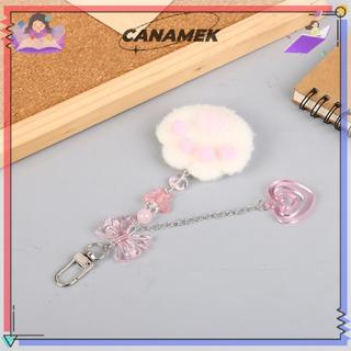 CANAMEK Y2K Dễ Thương Màu Hồng Sang Trọng Móng Vuốt Móc Khóa Trái Tim Tình Yêu Móc Khóa Ngọt Ngào Nữ Tính Chìa Khóa Cho Bé Gái Túi Mặt Dây Chuyền Tai Nghe Ốp Lưng Charm CSF