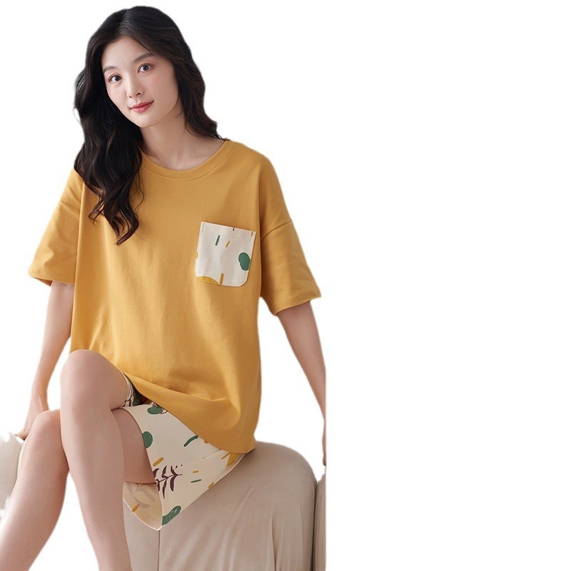 Shop Bộ Đồ Ngủ Nữ Có Miếng Lót Ngực Quần Short Tay Ngắn Plus Kích Thước Loungewear Phù Hợp Với Hoạt Hình Đồ Lót Không Gọn Mát Có Thể Đeo Bên Ngoài
