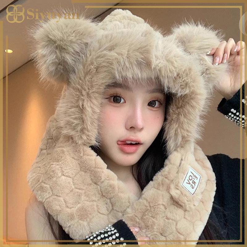 Mũ Khăn Combo Nữ Giữ Ấm Perfect Cho Mùa Đông Khi Đi Xe Đạp