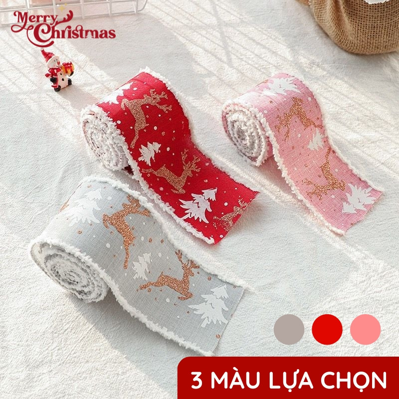 Ruy Băng Gói Quà Noel – Dây Ruy Băng Thắt Nơ Nhiều Màu Trang Trí Giáng Sinh & Buộc Hộp Quà Sinh Nhật