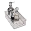 Khay nhựa trong suốt đựng đồ đa năng xếp chồng hoạ tiết gợn sóng 26.2x15.4x7cm