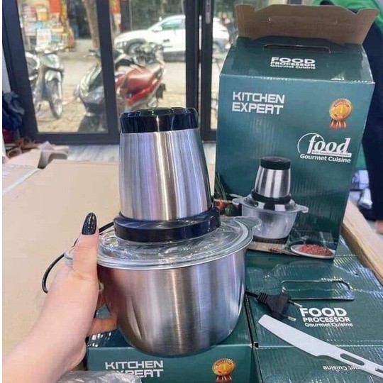 Máy Xay thịt - Máy xay thịt đa năng gia đình cối Inox 4 lưỡi đa năng,công suất 250W