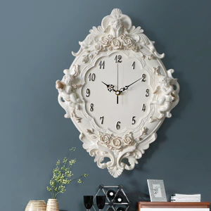 Đồng hồ treo tường Châu Âu, Đồng hồ nghệ thuật bằng nhựa sáng tạo cho phòng khách, Đồng hồ bỏ túi đồng hồ thẩm mỹ viện khách sạn