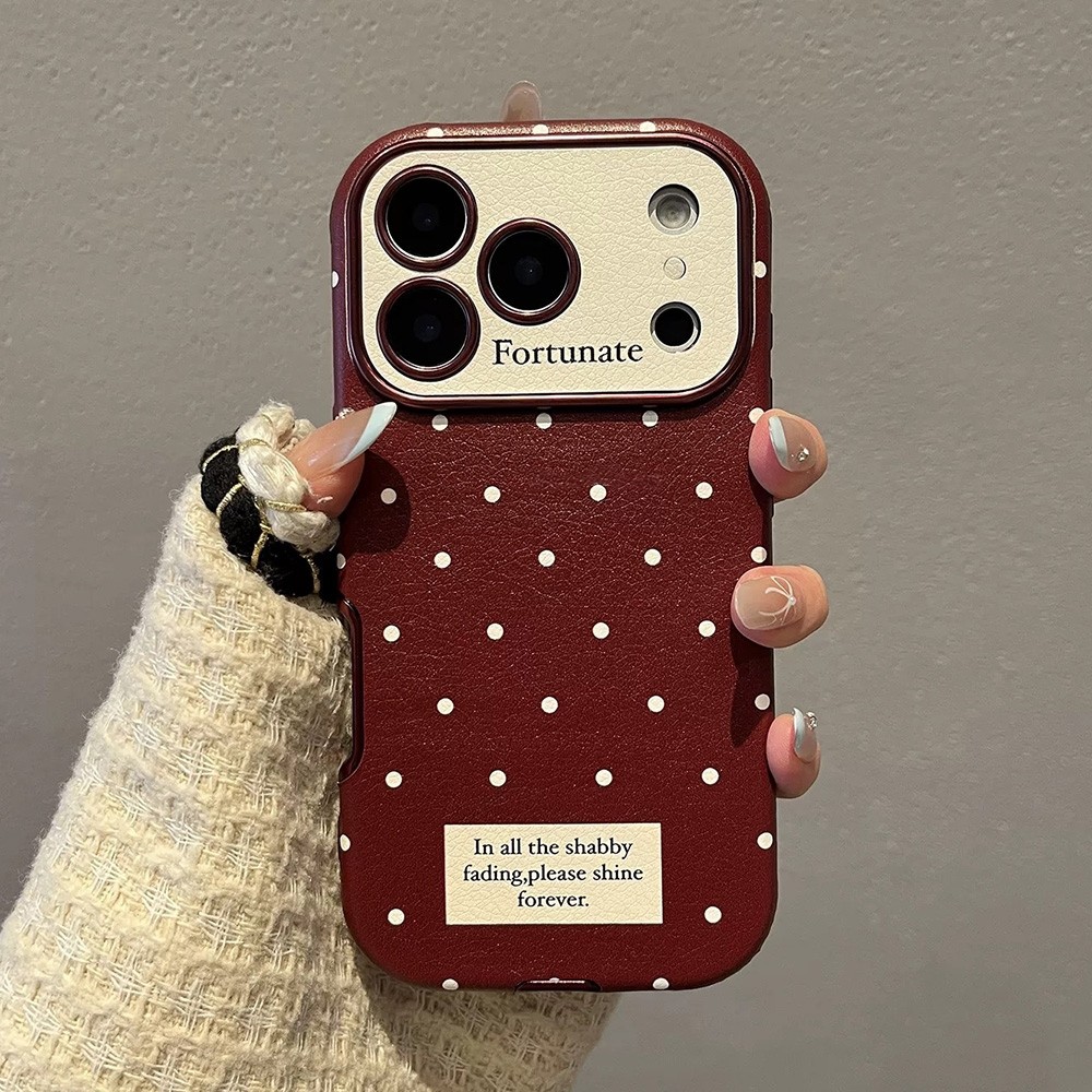 Ốp điện thoại da Windows Wine Red Dot cho iPhone 17 Pro Max 16 15 14 13 Vỏ bảo vệ chống sốc