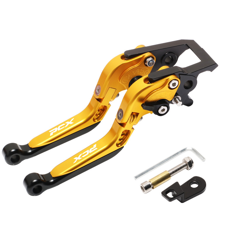 CHO XE HONDA PCX160 2022-2025 Đòn bẩy phanh đĩa trước & sau có chức năng đỗ xe Cần phanh ly hợp có thể điều chỉnh