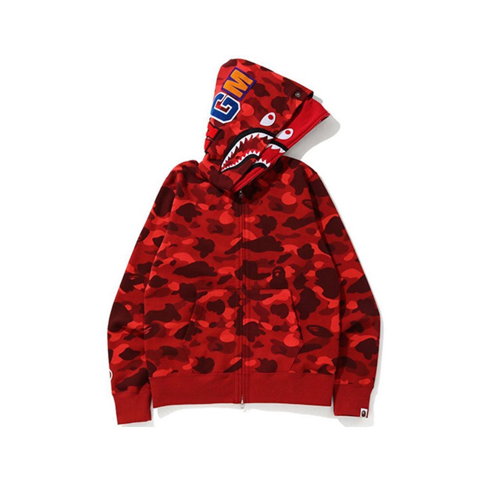 Bape Hoodie Cá Mập Nam Với Dây Kéo Đôi, Phù Hợp Dạo Phố