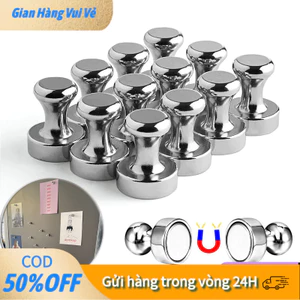 【24h】Nam Châm Núm Inox Treo Đồ Lực Hút Mạnh Gắn Cửa Sắt Bảng Kim Loại Sử Dụng Dễ Dàng Gọn Nhẹ