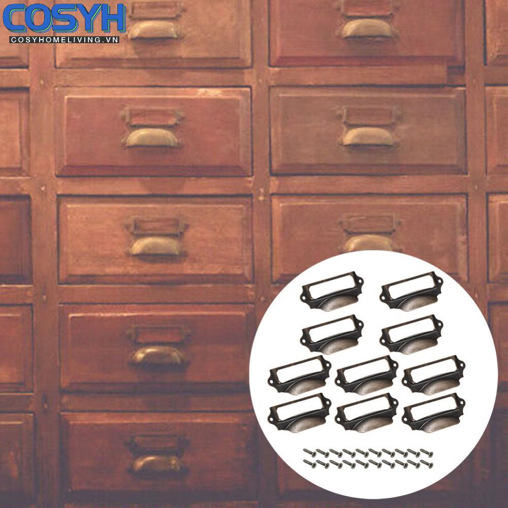 <cosyh>Pull Handle Drawer File Frame Gift Box Cupboard Iron Jewelry Box Retro