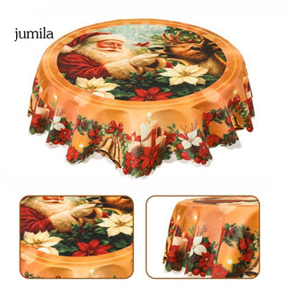 Ông Già Noel Bàn Giáng Sinh Tròn Khăn Trải Bàn Lễ Hội 60 Inch Ông Già Noel Tròn Khăn Trải Bàn Hoàn Hảo Trang Trí Mùa Đông Cho Bàn Ăn Thiết Kế Không Nhăn Cho Gia Đình