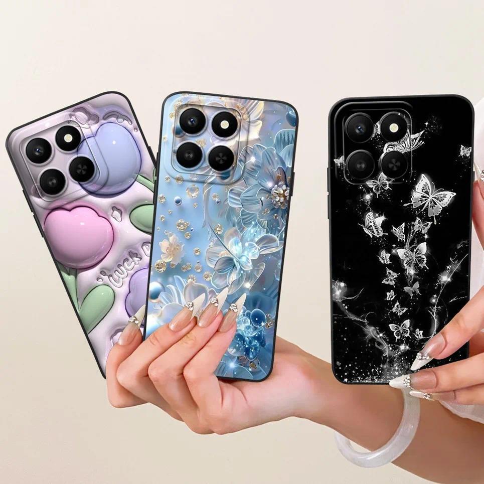 Ốp Điện Thoại Thiết Kế Thời Trang Sang Trọng Cho Huawei Honor 400 Smart X7D 4G HonorX7d 400Smart Vỏ Silicon Mềm Vỏ Bướm Hoa