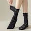 JK Ren Cho Nữ Gothic Pháp Giữa Tất Ngọt Ngào Bé Gái Chắc Chắn Tất Cotton Mùa Xuân Thu Tất
