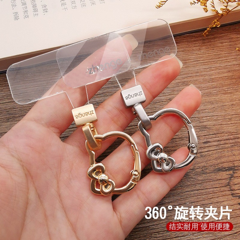 Mới trong 2 ngày!!Điện Thoại Di Động Dây Kẹp Mèo Dễ Thương Đầu Xoay Kim Loại Trong Suốt Miếng Đệm Mỏng Không Có Vỏ Trên Không Ảnh Hưởng Sạc Dây Xích Điện Thoại Di Động Đa Năng Chống Sốc