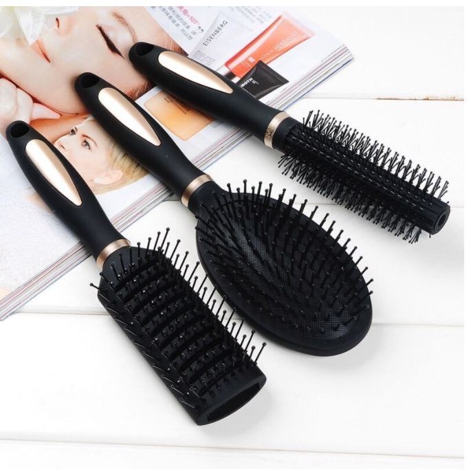 Bộ 3 Lược Gỡ Rối Tóc Chống Tĩnh Điện, Massage Thư Giãn Da Đầu An Toàn, Lược Tạo Kiểu Chuẩn Salon