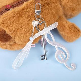 HWETR Đơn Giản Nơ Note Móc Khóa Túi Sáng Tạo Mặt Dây Chuyền Thích Hợp Cho Âm Nhạc Người Hâm Mộ Hiện Nay Ba Lô Tinh Tế Phụ Kiện Trang Trí Mới
