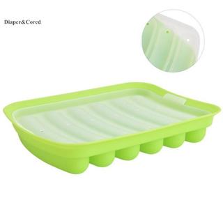Khuôn Làm Xúc Xích DIAPER & CORED 6 Khoang Silicon DIY Ham Hot Dog Làm Khuôn Có Nắp Gia Đình Xúc Xích Bánh Dụng Cụ Làm Bánh Khuôn YTH