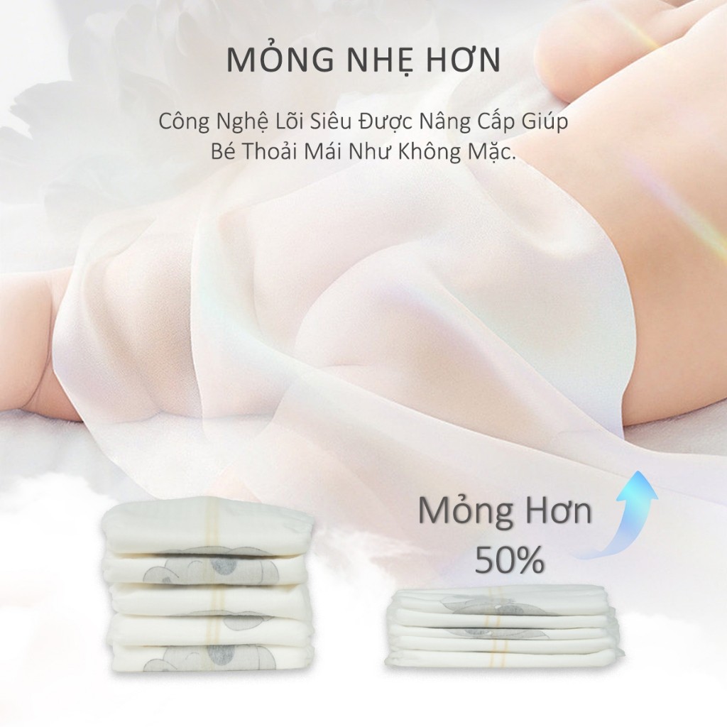 [Combo 3] Tã/Bỉm Cho Trẻ Sơ Sinh Cao Cấp Aiwibi Siêu Thấm Hút, Chống Tràn - Gói New Born 22 Miếng